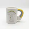 Fornecimento Transfronteiriço de Canecas de Cerâmica Desenho Animado Unicórnio Gato, Canecas Criativas de Cerâmica para Café da Manhã e Leite, Canecas Criativas Pintadas à Mão