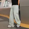 Calça jeans estilo americano de rua com adornos de strass em formato de estrela, masculina, corte solto, perna reta, perna larga, design moderno, calça comprida para o outono