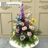 Arreglos Florales Artificiales Estilo Monet para Montaje de Escenas de Boda, Exhibidores de Ventanas Temáticos del Bosque, Paisajismo con Flores Artificiales y Arreglos Florales para Caminos