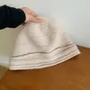 Gorro Minimalista Japonés con Borde Enrollado para Mujer, Moda Otoño e Invierno Versátil Slouchy, Circunferencia de Cabeza Grande, Gorro de Punto Adelgazante