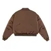 Ropa Vintage 25 Invierno Estilo Americano Color Sólido Acolchada Béisbol Piloto Cálida Chaqueta de Algodón para Hombres y Mujeres Parejas Abrigo de Algodón