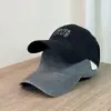 Gorra de béisbol bordada de otoño e invierno, gorra casual estilo coreano de pico de pato, sombrero versátil de protección solar para hombre, sombrero de sol de algodón puro de copa suave para mujer
