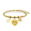 Pulsera europea y americana transfronteriza de acero inoxidable hueso de serpiente Pulsera conmemorativa del Día de la Madre regalo festivo pulsera de acero de titanio con letras al por mayor