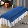 Sábana para Cama de Salón de Belleza Algodón Lavable Anti-arrugas Sábana de Cama Masaje Corporal Belleza Poliéster Algodón Sábana de Cama Almohadilla de Belleza Individual Secado Rápido Abertura