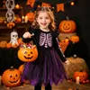 Atacado Outono Inverno Novo Renda Malha Patchwork Festa de Halloween MeninasCrianças Saias Vestidos de Meninas