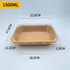 Caja de Embalaje Octagonal Desechable de Papel Kraft, Lonchera Rectangular, Empaque para Llevar de Frutas, Caja de Papel para Comida Ligera de Sándwich