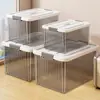 Caja de Almacenamiento para el Hogar de Gran Capacidad Extra Grande para Snacks Juguetes Organizador Ropa Libros Artículos Varios Caja de Almacenamiento Transparente