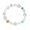 Pulsera de Cristal Tallado Amatista Natural Estilo Chino Nuevo Pulsera de Cristal Morado Joyería de Alta Gama Venta al por Mayor
