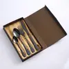 Cuchillo, Tenedor, Cuchara, Cucharilla de Té, Cucharilla de Café 520, Cuatro Piezas Principales de Vajilla Occidental, Vajilla de Acero Inoxidable 430 para Hotel, Cuchillo para Filete, Tenedor