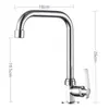 Grifo de Cocina Universal Giratorio de Tubo Único para Lavabo de Verduras Purificador de Agua para Fregadero Grifo Monomando Frío de Acero Inoxidable para Balcón
