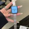 Adecuado para apple watch apple iwatch9 generación S10 una correa de cuentas abrir con palanca cierre correa hueca 46 mm