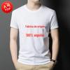 Endurance 2024 Verão Puro Algodão Explosivo T-shirt Masculino Branco Puro Manga Curta Pescoço Redondo Casual Suor Respirável Homens de manga curta