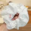 Gomita para el pelo suave y dulce para mujer, scrunchie de malla estilo coreano, liga para coleta baja y moño, accesorio para el cabello de alta gama