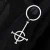 Moda europea y americana nuevo llavero de coche personalizado con forma de fantasma de metal tridimensional y forma de cruz de fantasma colgante de regalo