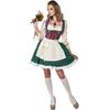 M-XL Disfraz Oktoberfest Alemania Vestido de Cerveza Manga Larga Vestido Vestido de Escenario Vestido de Fiesta de Vacaciones Vestido de Actuación