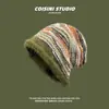 Gorro de punto serie japonesa para niños otoño e invierno circunferencia de cabeza grande a prueba de frío cálido moda gente color mixto gorro de cabeza tipo bolsa gorro de punto gorro frío