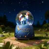 Bola de Cristal Popular para Vacaciones de Pareja Caja de Música de Dibujos Animados Decoración de Escritorio Adornos Regalos de Comercio Exterior Venta Directa de Fábrica Transfronterizo