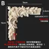 Talla en madera de Dongyang aplique de madera maciza esquina de puerta de gabinete flor celosía estilo europeo pared de fondo pieza de flor de madera adorno diagonal en stock para bodas