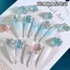 Acessórios de Unha Artística Rhinestone Elegantes Brilhantes Finos Tipo Pilha de Ovo Transparente Cor Pombo Rhinestone Acabado Unhas Usáveis Atacado