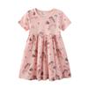Nueva Ropa de Verano 2026 Europea y Americana de Manga Corta para Niños Nuevas Faldas Boutique para Niños Vestidos Europeos y Americanos para Niñas