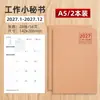 Assistente de Trabalho A4 2027 Novo Produto Planejador Mensal Calendário Livro de Check-in Caderno de Reunião de Escritório Personalizável