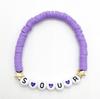 Europa y Estados Unidos moda transfronteriza TUYRIEDSA álbum serie morada arcilla blanda pulsera de amor 2 juegos al por mayor