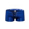 Venta directa de fábrica comercio exterior Europa y Estados Unidos calzoncillos de natación de encaje para hombre bañador de imitación de cuero patentado moda con estampado metálico boxer ropa interior para hombre