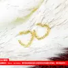 Pendientes de Estrella de Cinco Puntas Huecos, Aretes de Corazón, Pendientes Elegantes y Simples de Estilo Metálico, Pendientes de Estilo Estrella y Corazón de Nicho
