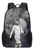 Mochila Messi Mundial de Fútbol Alrededores Mochila Escolar para Estudiantes Gran Capacidad Poliéster Mochila Reductora de Carga Bolsa para Computadora Dibujos Animados
