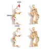 Accesorios para Joyería de Aleación con Goteo de Aceite Hechos a Mano Colgante de Gato Gatito Blanco y Negro Pulsera Collar Pendientes Colgante W478
