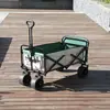 Roda Tanque 10 polegadas Trailer de Campista com Rack Traseiro, Barraca de Grande Capacidade, Carrinho de Camping Dobrável para Exterior, Carrinho de Estacionamento de Alta Capacidade de Carga