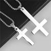 Simple, Elegante y Único, No se Desvanece, Colgante de Cruz Liso y Minimalista, Fabricante Mayorista de Collar de Acero Inoxidable Acero Titanio