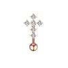 Piercing para el ombligo con forma de piña invertida de acero inoxidable, estilo europeo y americano, con circonitas, para la perforación del ombligo, venta al por mayor en línea.