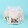 Bolsa de gasa con logotipo personalizado, bolsa de organza con cordón, bolsa de regalo para dulces de boda, bolsa de malla con cordón para empaque de joyas