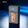 Estojo de Cigarros de Fio de Tungstênio de Grande Capacidade com Luzes Coloridas, Carregamento USB, Acendedor Integrado de Fio de Tungstênio, Capacidade para 20 Cigarros, Publicidade com Logo a Laser