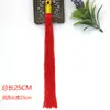 Suministros directos de fábrica para el Festival de Primavera sombrero dorado borla punta 18 cm borla vertical grande roja nudo chino borla al por mayor
