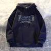 Sudadera con capucha de peso pesado estilo americano para hombre, estilo otoño e invierno, forrada de polar y engrosada, holgada oversize, chaqueta deportiva casual para parejas