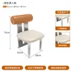 Asientos en cabina estilo cafetería coreana, Mesas y sillas de acero inoxidable para restaurante de barbacoa, Sofá con funda suave, Mesa y sillas sencillas y modernas para cafetería de té con leche