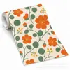Impressão UV Adesivo de parede autoadesivo Padrão floral pequeno laranja Parede de fundo do quarto Personalização por imagem Atacado