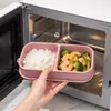 Plato de Cena Creativo de Silicona para Niños Estilo Ventosa Dividido Gran Capacidad Bebé Succión Fuerte Bebé Tazón para Comida Sólida con Tenedor Cuchara