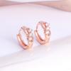 Amazon joyería lote mixto alta calidad AAA circonita incrustada pendientes de oro rosa europeos y americanos pendientes de venta caliente sin fin