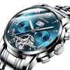 Reloj Tevise Celebridad de Internet Reloj de Fase Lunar Estrella Reloj Impermeable Luminoso Tourbillon Reloj Luminoso para Hombre Venta al por Mayor