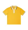 Camisa Polo Casual de Punto Plano Jacquard Color-Block Cuello Suelto Moderna de Manga Corta Estilo Unisex Versátil