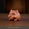 Mascotas de té de arena púrpura Fulong Adornos Bebé Dragón Lindo Divertido Juego de té Mesa de té Bandeja de té Adornos Decorativos de Escritorio