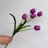5 Tulipas de Tamanho Médio Flores Artificiais Presentes para o Dia dos Professores Flores Artificiais Adereços para Fotos Móveis para Casa Flores Artificiais