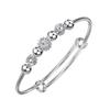 Pulsera Creativa Europea y Americana con Cierre Abierto Borde de Encaje Anillo Ovalado Flor Incrustada Diamante Circonita Pulsera