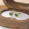 Yilu Plata Jadeíta Natural Plata de Ley S925 Pequeño Ruyi Tallado Lujo Ligero Nuevo Estilo Chino Pendientes de Gama Alta Venta al por Mayor