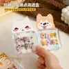 2025 Nova Caixa de Armazenamento Transparente para Nail Art Fofa de Papelão Pequena Fresca Bonita Desenho Animado Macia Fofa Pontilhada Atacado