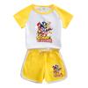Traje de verano para niños 2023, nuevo traje para niñas, ropa infantil estilo occidental, ropa de manga corta, pantalones cortos, traje de verano de dos piezas