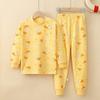 Conjunto de Ropa Interior para Niños Algodón Puro Ropa para el Hogar para Niñas Ropa Cálida de Otoño para Niños y Adolescentes Pantalones de Otoño Ropa Infantil